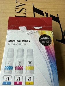 Genuine Canon Mega Tank Refills Cyan, Magenta And Yellow 67ml Each - New - Picture 1 of 4