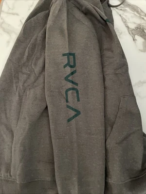 Nuevo RVCA Sudadera con Capucha Manga Larga Para Hombres Estilo Callejero Brazo Logo Diseño X Grande Foto 1 de 4