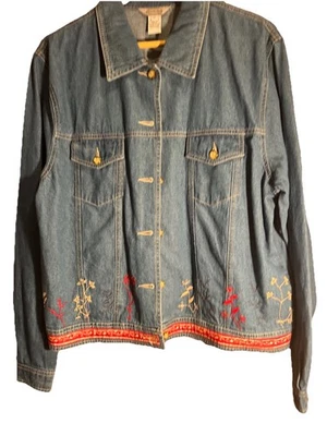Stonebridge Denim Embroidered Ladies Jacket Size Extra Large - Image 1 of 4