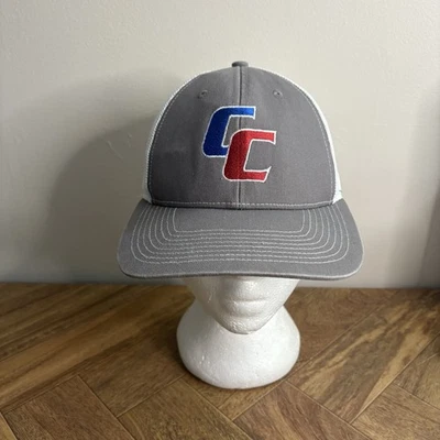 户外帽青少年男孩帽子灰色和白色 CC SnapBack 二手状况完好 #161 — 第 1/4 张图片