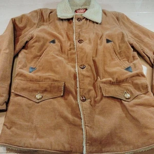 Sugar Cane Toyo Enterprise Fleece-Lined Lunch Coat Jacket, Size M, Brown - Picture 1 of 7