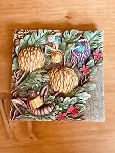 Picturesque Byrons Secret Garden Mum Flowers Magnetic Tile Harmony Kingdom - Picture 1 of 3