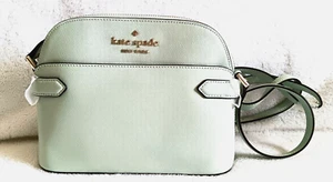 BRANDNEU KATE SPADE Staci Saffiano Leder Kuppel Umhängetasche Kristall Blau - Bild 1 von 13