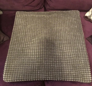 West Elm üppiger klobiger Baumwoll-Chenille 20 x 20 Kissenbezug schiefergrau neu ohne Etikett - Bild 1 von 5