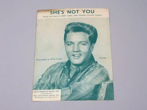VINTAGE NOTEN (ELVIS PRESLEY ) SHE"S NOT YOU - Bild 1 von 2