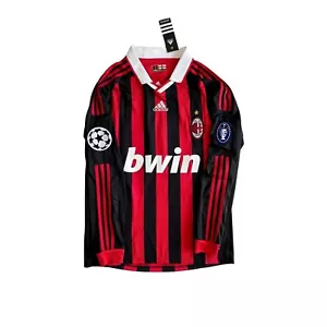 AC Milan 2009/10 UEFA Champions League Long sleeve Jersey - Ronaldinho 80 jersey - Picture 1 of 6