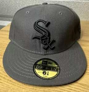 RARE Chicago White Sox MLB NE Tonal Color Pack Fitted Hat Gray 6 7/8 Dark Grey - Picture 1 of 4