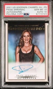 Paige Spiranac 2021 Upper Deck Goodwin Champions Auto #A-PS PSA 10 AUTO 10 - Picture 1 of 2