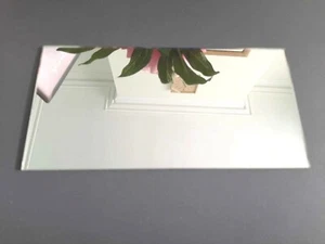 2 pieces, Silver Glass Mirror Tiles, 4" X 6" inches, 2 mm thick. - FREE POSTAGE - Picture 1 of 2