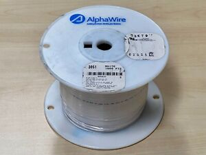 AlphaWire 3051 WH001 - 1000Ft Spool 22 AWG White PVC Tinned Copper Stranded Wire
