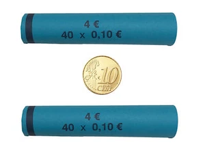 104 MÜNZHÜLSEN VORGEFERTIGT GEROLLT FÜR 10 CENT MÜNZROLLENPAPIER - Bild 1 von 1