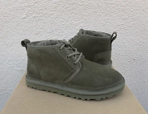 UGG NEUMEL BURNT OLIVE SUEDE/ WOOL LACE-UP ANKLE BOOTS, WOMEN US 7/ EUR 38 ~NEW - Picture 1 of 5