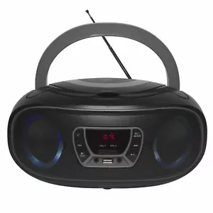 CD-Player mit LED Discolicht Radio USB Bluetooth MP3 AUX Denver TCL-212BT GREY - Bild 1 von 8