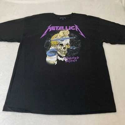 Metallica Damaged Justice Men’s T Shirt Black Heavy Metal Size XL NWT - Image 1 of 4