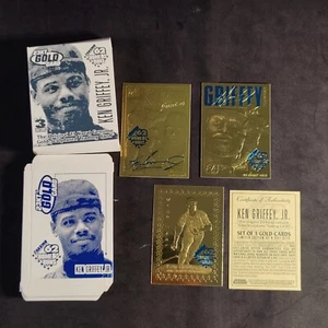 Juego de 3 Bleachers Ken Griffey Jr 1997 persiguiendo 62 jonrones oro 23 kt con caja - Imagen 1 de 6