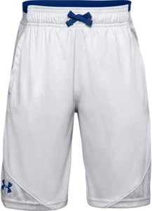 Under Armour Stunt Workout Gym Shorts, Halo Gray (014)/Royal, Youth X-Small - Picture 1 of 3