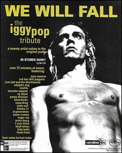 The Iggy Pop Tribute 1997 We Will Fall album ad 8 x 11 advertisement print - Picture 1 of 3