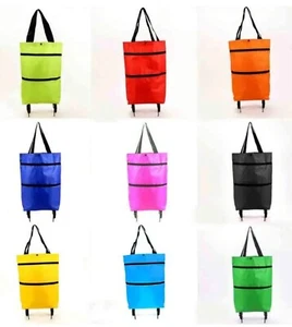 Shopping Trolley Lightweight Fordable Wheels Bag Travel Luggage BUY 1 GET 1 FREE - Picture 1 of 26