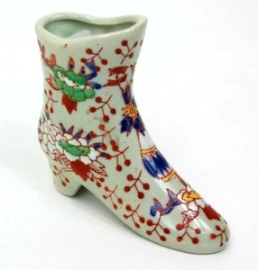 Vintage Miniature Figural Meakin Ironstone Hand Painted Ladies Boot Shoe England - Picture 1 of 6