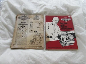Pair Vintage Briggs and Stratton Engines Service and Repair Manual 1975 1976  - Picture 1 of 4