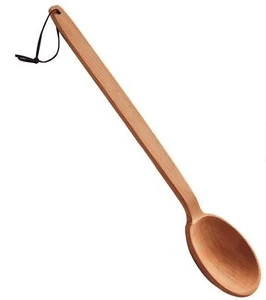 Large Wooden Spoon - 18 Long Handle Cooking Spoon Nonstick Strong Sturdy New - Picture 1 of 9