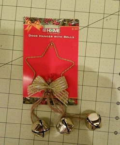 Christmas door hanger with bells x2 - Picture 1 of 2