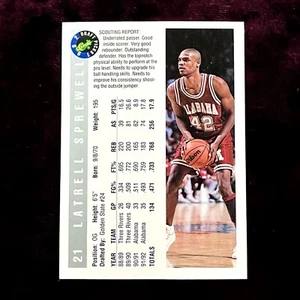 Latrell Sprewell 1992 Classic RC #21 Alabama Tide Legends SEC HOF Rookie Jersey - Picture 1 of 2