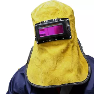Solar Auto Oscurecimiento Filtro Lente Soldador Capucha de cuero Casco de soldadura Máscara Nuevo - Imagen 1 de 7