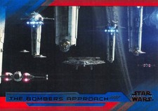 Star Wars Last Jedi Series 2 BLUE PARALLEL BASE Card #7 / THE BOMBERS APPROACH