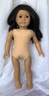 American Girl Doll Dark Hair Brown Eyes Pierced Ears Nude Great Play Doll