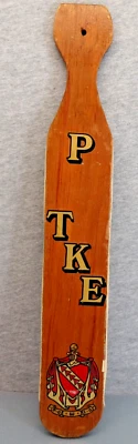 VTG Tau Kappa Epsilon P TKE  Pledge Paddle Paddle RARE w/ Pledges Names in 600s - Image 1 of 3