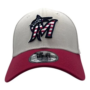 Miami Marlins MLB Independence Day New Era 39Thirty Flex-Fit Hat/Cap Size S/M - Picture 1 of 9