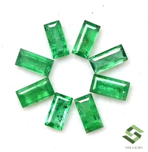 Natural Emerald Baguette Cut 5x2.50 mm Upto Lot 08 Pcs 1.51 CTS Loose Gemstones - Picture 1 of 5