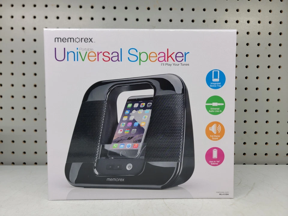 Memorex ML410BK Portable Universal Speaker for iPhone iPod Mp3