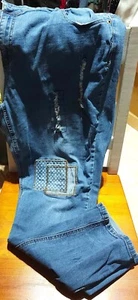 Damen Jeans Hose Blau mit vielen Details Nr. L-205 - Bild 1 von 3