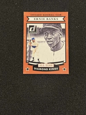 2015 Donruss All Time Diamond Kings #19 Ernie Banks Chicago Cubs Baseball Card - Image 1 of 2