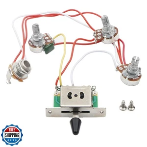 JIUWU Strat Guitar Wiring Harness Prewired 3X 500k Pots 1 Volume 2 Tone Contr - Picture 1 of 5