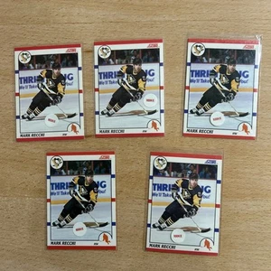 1990-91 Score #186 Mark Recchi RC Rookie Pittsburgh Penguins Lotto - x5 - Foto 1 di 3