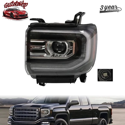 For 2016-2018 GMC Sierra 1500 Full LED Projector Headlight Headlamp - Driver - Image 1 of 4