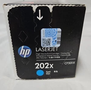 Genuine HP CF501X (202X) Cyan High-Yield Toner Cartridge - NEW SEALED - Picture 1 of 1