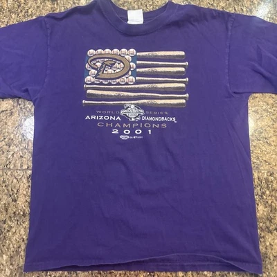 Camisa De Colección 2001 Arizona Diamondbacks Púrpura Campeones Serie Mundial Talla L Foto 1 de 4