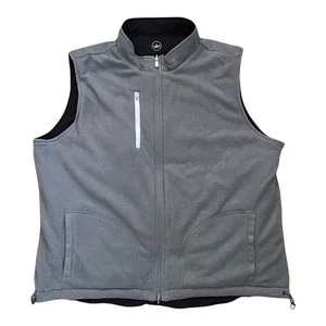 Peter Millar Vest Mens Size XXL Gray Black Reversible Full Zip - Picture 1 of 11