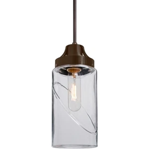 Besa Lighting 1JT-BLINKCL-BR Blink 1 Light Bronze Pendant Ceiling Light - Picture 1 of 1