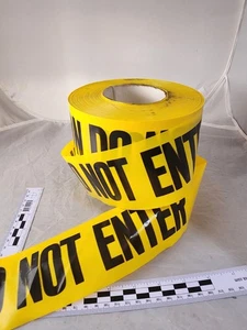 Roll Of "Caution Do Not Enter" Tape Construction Halloween Haunted House 3" Wide - Picture 1 of 3