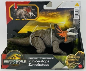 Jurassic World Rebirth ZUNICERATOPS Strike Attack Dinosaur Action Figure - Picture 1 of 4