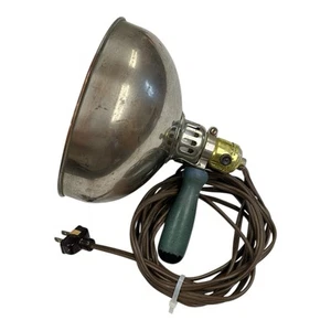 Vtg Leviton Wooden Handled Presco 3 Way 120V Bulb 250W/250V Light Work Lamp - Picture 1 of 24