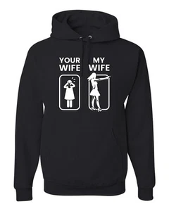 Your Wife VS My Wife Funny Super Hero Unisex Sudadera con Capucha Sudadera - Imagen 1 de 27