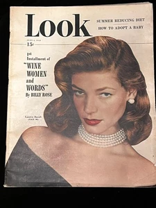 VINTAGE July 6, 1948 LOOK magazine - Lauren Bacall, Humphrey Bogart in article - Picture 1 of 11