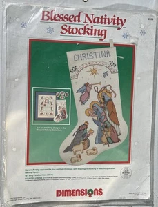 Dimensions Stocking Kit 8358 Blessed Nativity Christmas Counted Cross Stitch New - Picture 1 of 6