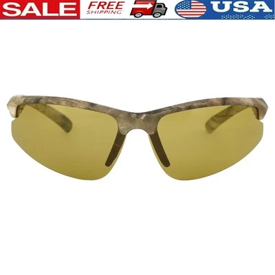 Polarized Fishing Sunglasses Semi Rimless Sport Wrap Lightweight UV Protection - Image 1 of 4